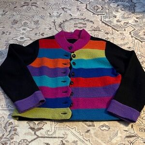 Unique Colorful Striped women’s Jacket size L/XL